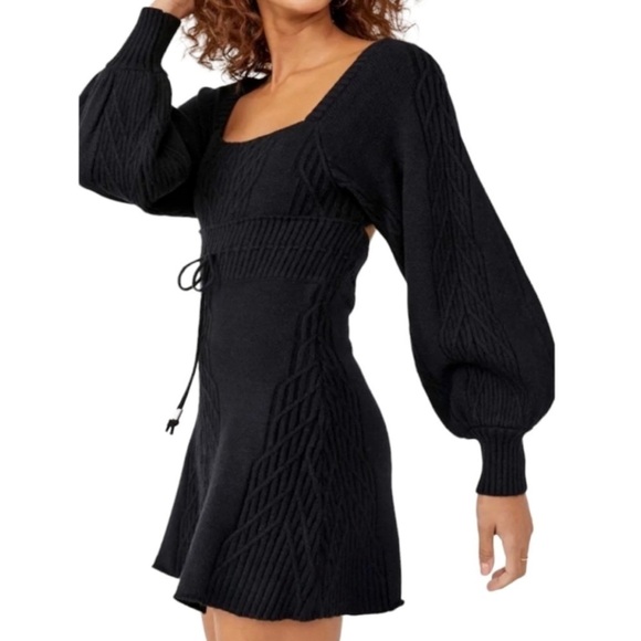 Free People Emmaline Balloon Sleeve Sweater Dress - Picture 2 of 10